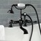 Kingston Brass AE203T0 7-Inch Tub Faucet with Hand Shower, Matte Black AE203T0 - alternate 2
